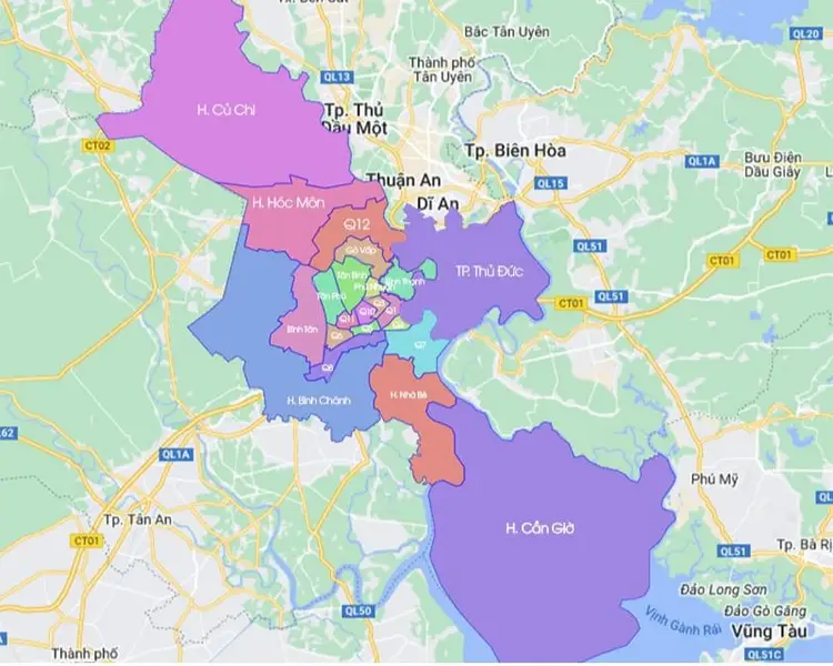 So sánh giá đất các quận TP.HCM tháng 1/2026 - Bài viết